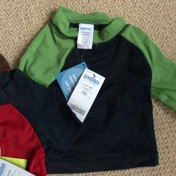 Boys various colors rash guards 3-6 mo